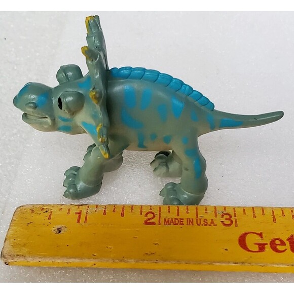 T-Rex & Triceratops Dinosaur Figures 4" PVC Toy Lot Cake Topper Figurines - Picture 13 of 16
